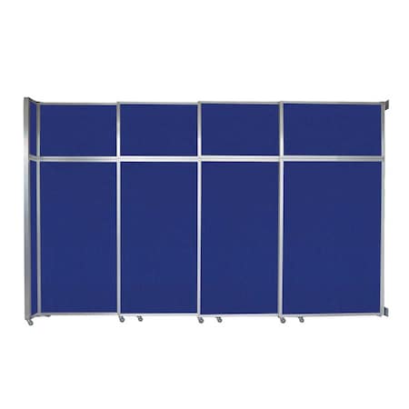 Versare Operable Wall Sliding Room Divider 12'8" x 8'5-1/4" Royal Blue Fabric 1072405